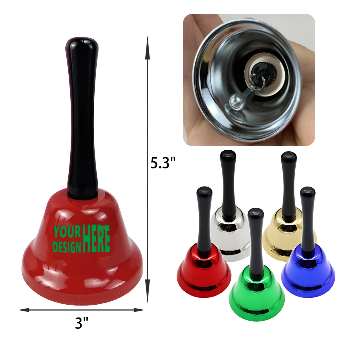 MOQ 50 PCS Jolly Christmas Hand Bell 1