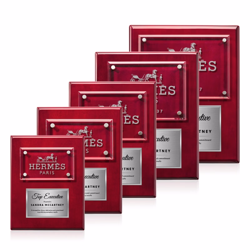 Gossamer Plaque - Rosewood/Silver