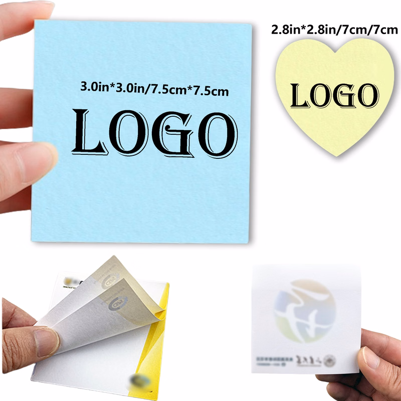 Square and heart shaped Sticky Notes MOQ50PCS