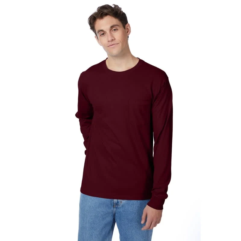 Hanes 6.1 Oz. Tagless® ComfortSoft® Long-Sleeve Pocket T 1