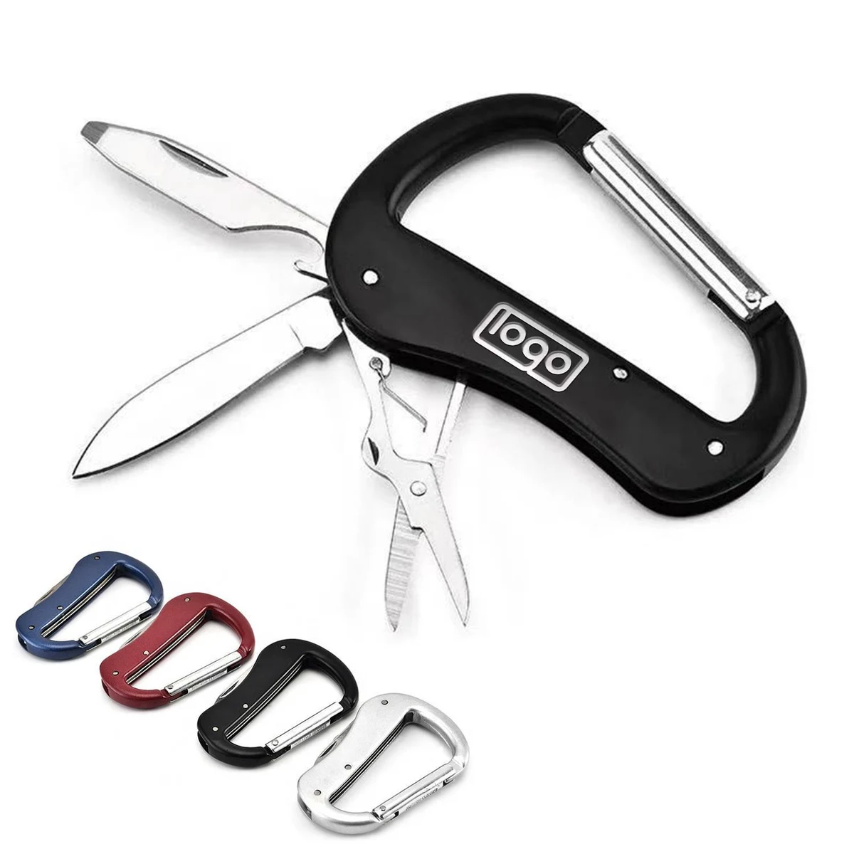 4-in-1 Aluminum Alloy Foldable Carabiner 1