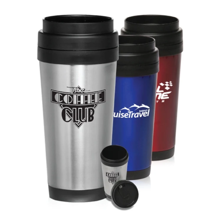 16 oz Budget Stainless Steel Insulated Travel Mug 1