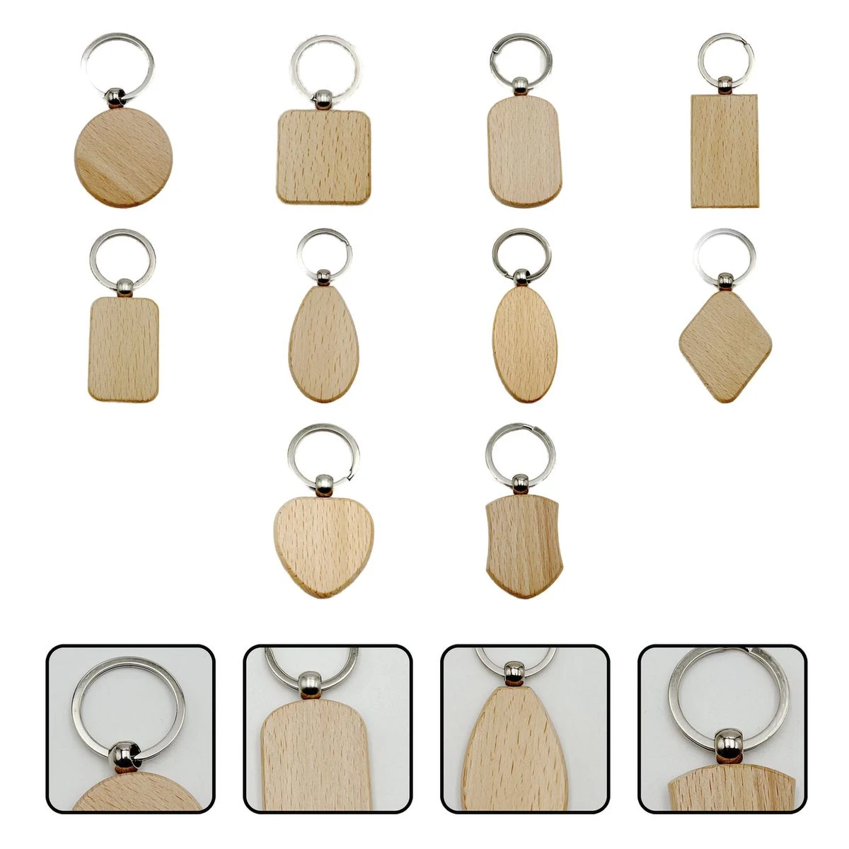 Blank Pendant Split-Ring Keychain 1