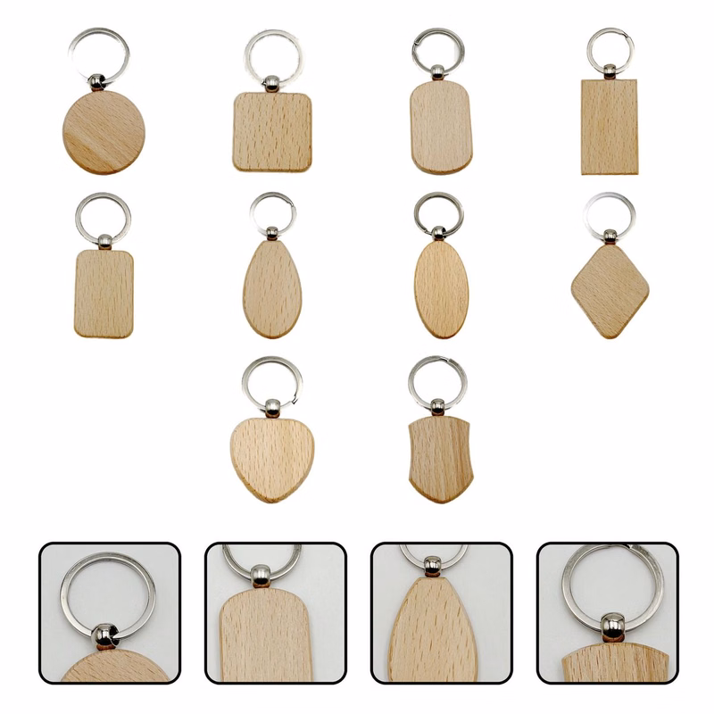 Blank Pendant Split-Ring Keychain