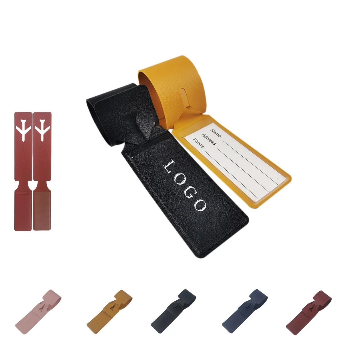 PU Leather Luggage Label Travel 1