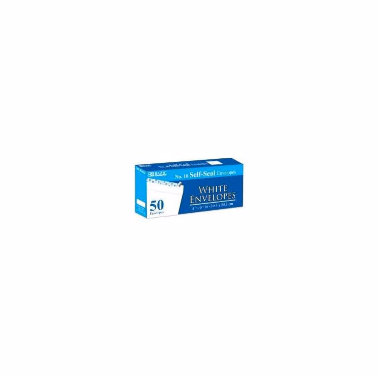 #10 Self-Seal White Envelope - 50 Piece