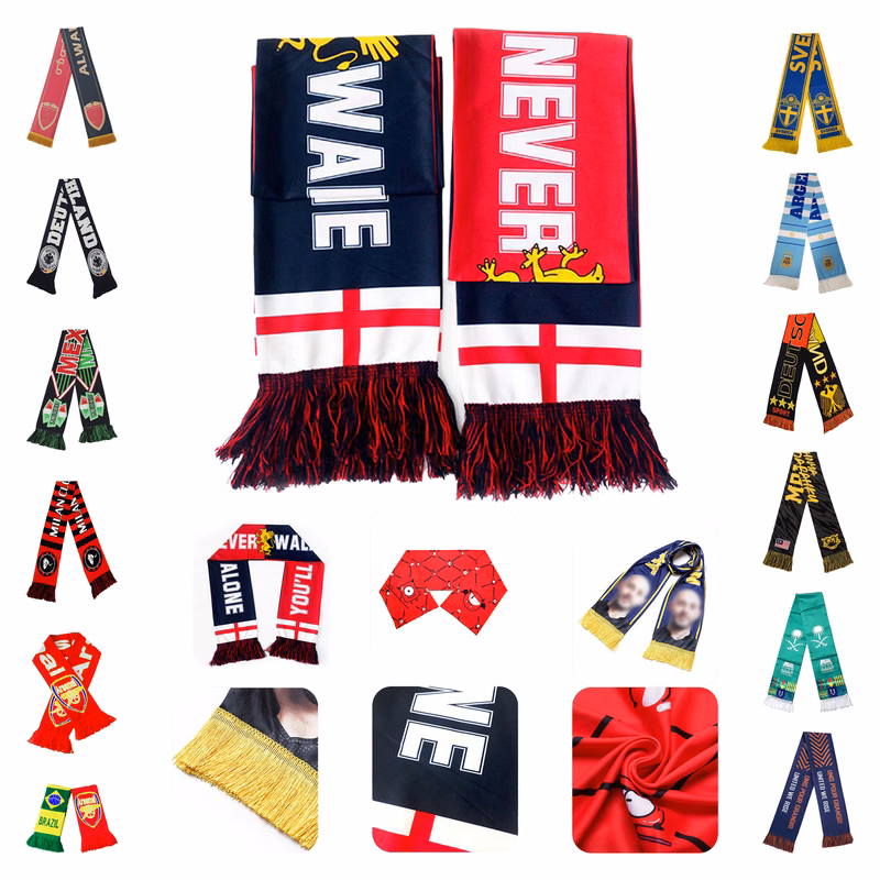 MOQ 50pcs Team Spirit Acrylic Scarf
