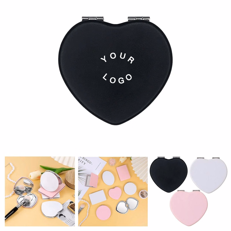 Compact Heart Mirror for Travel Use