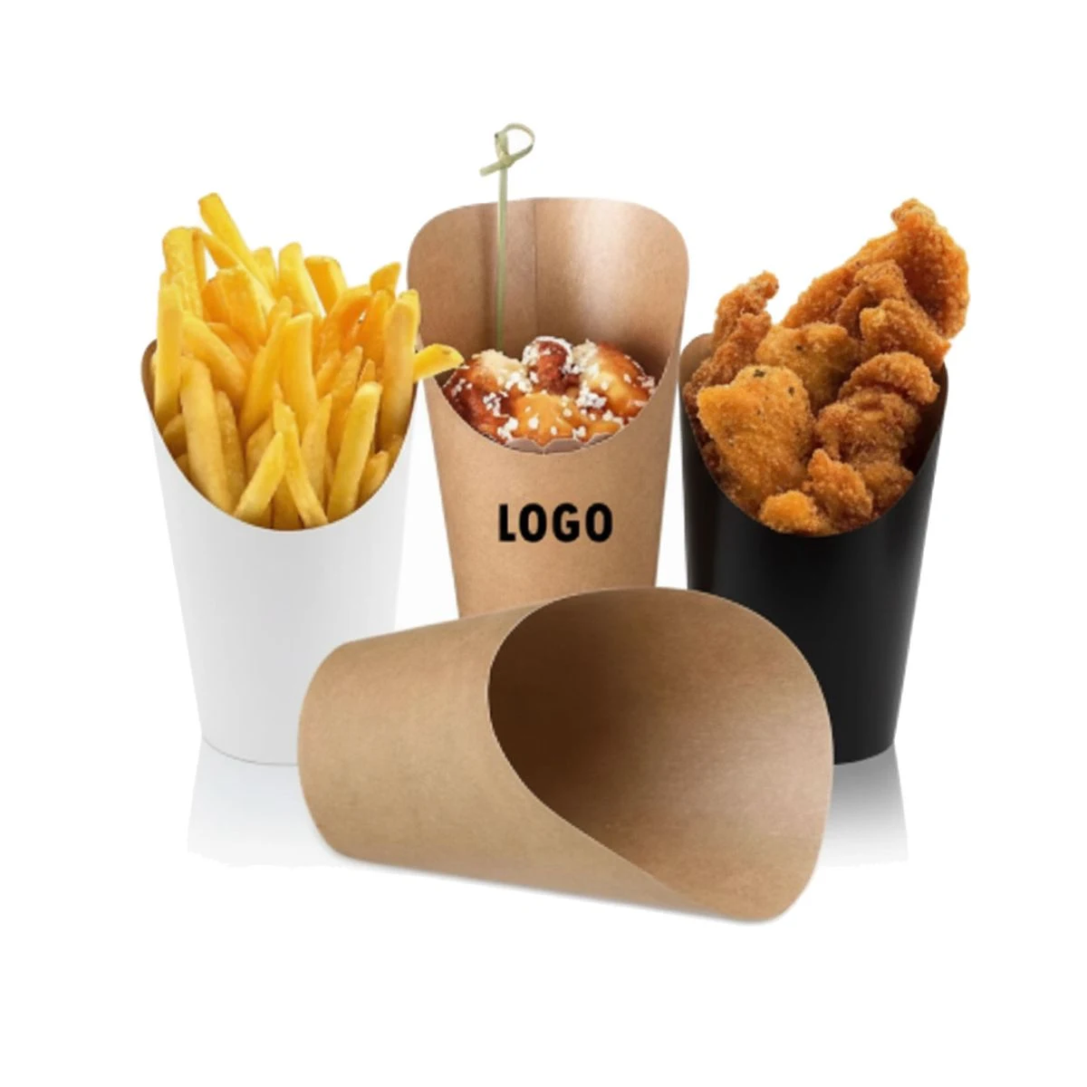 Customizable 12oz Kraft Paper Slanted Cup for Catering 1