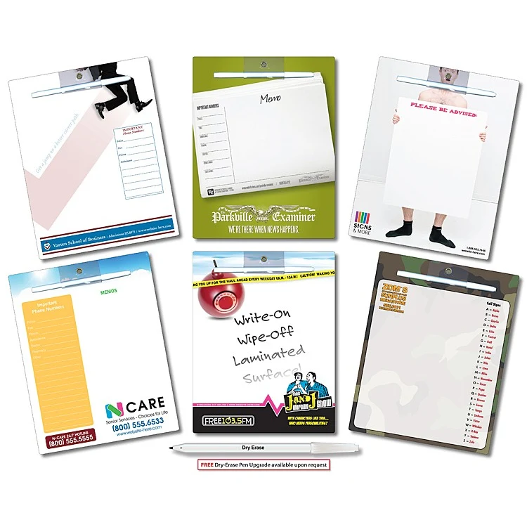 Memo Board - 8.5x11 Extra-Thick Laminated with Repositionable Sticky Back - 24 pt. 1