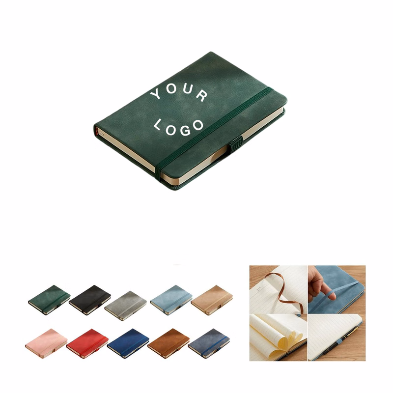 Pocket Leather Journal with Elastic Band
