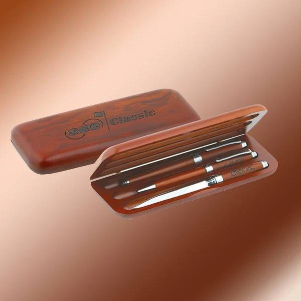 Rosewood Pen Box for 3Pens 1