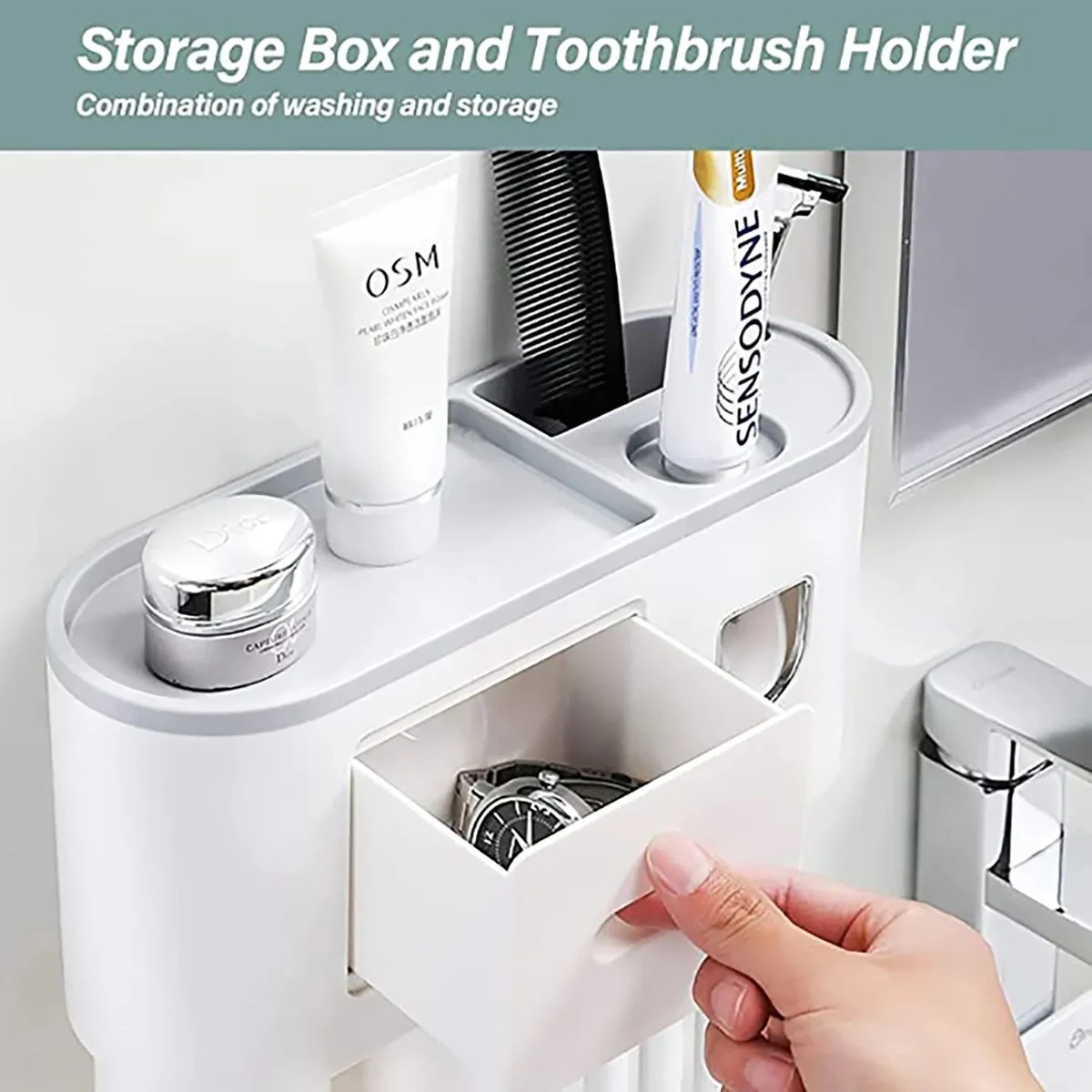 2 Cups Toothbrush Holders for Bathrooms 1