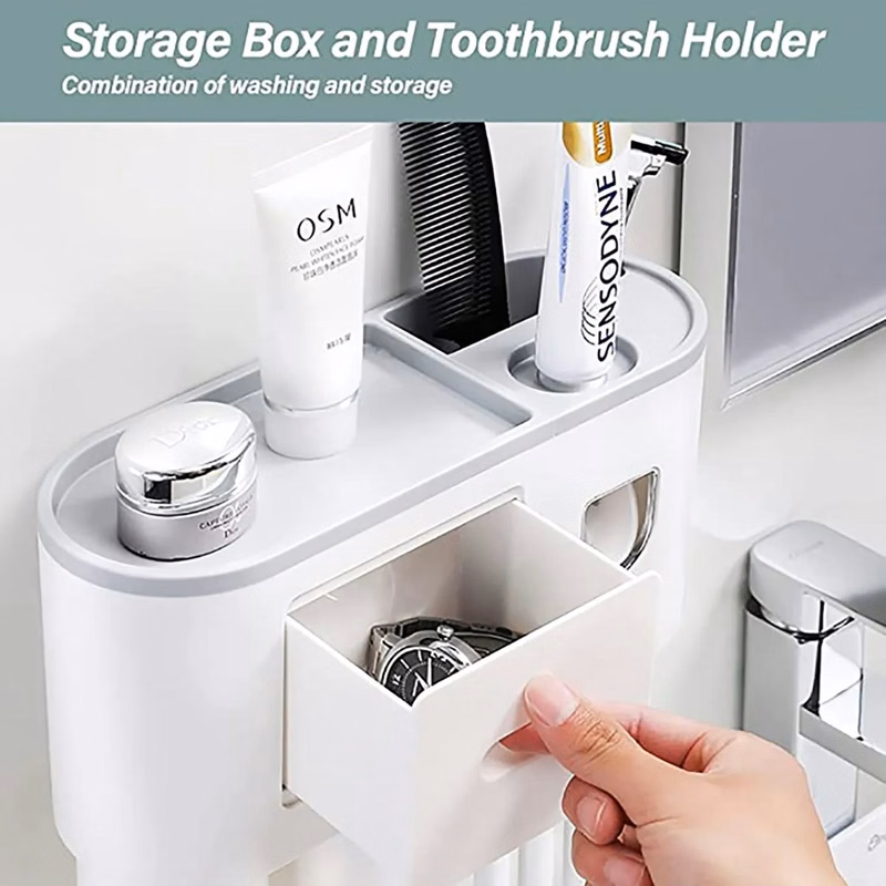 2 Cups Toothbrush Holders for Bathrooms