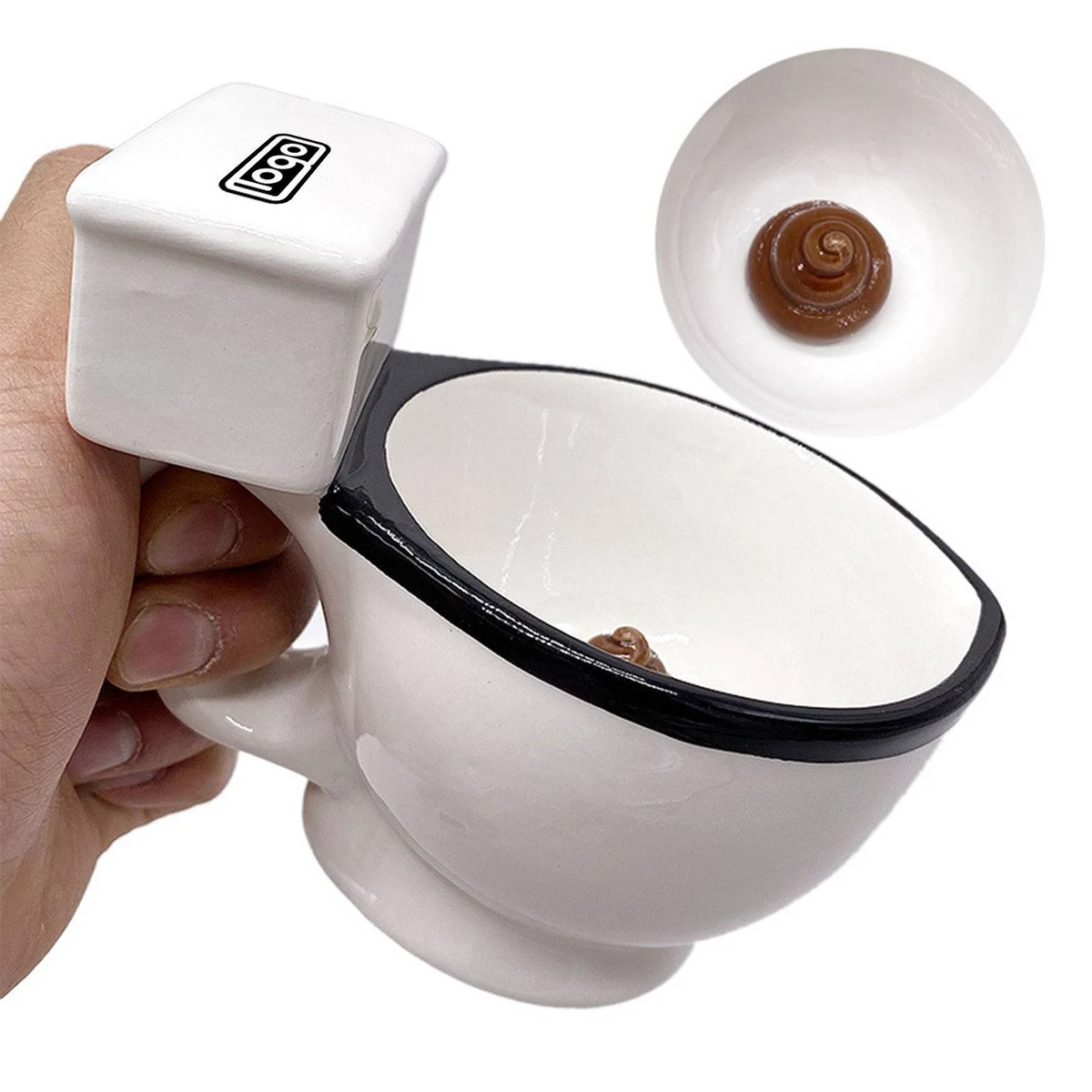 10oz Toilet Shaped Ceramic Mug w/ Handle 1