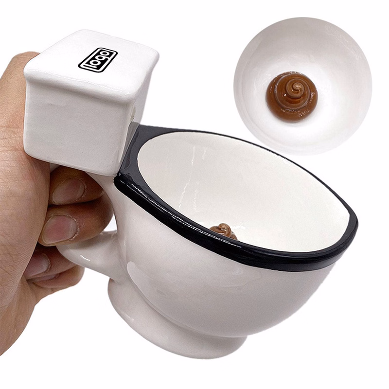 10oz Toilet Shaped Ceramic Mug w/ Handle