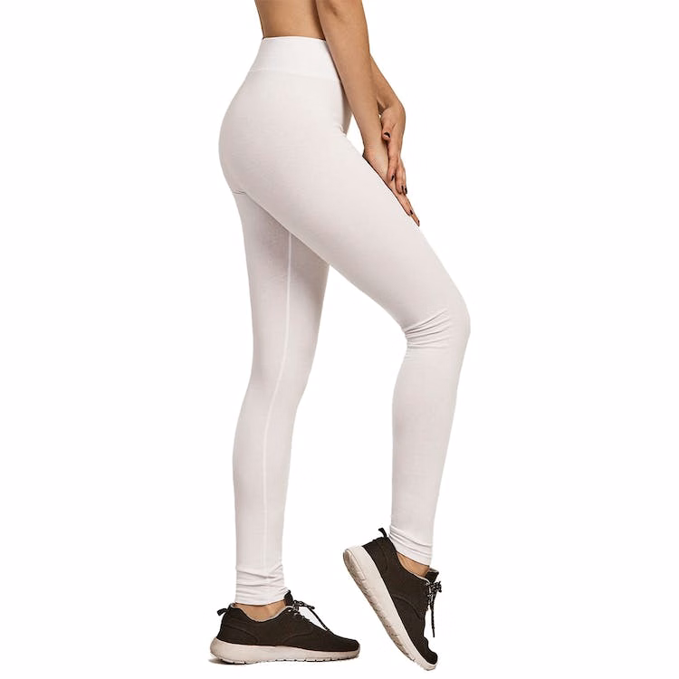 Women's Cotton Leggings - Small White