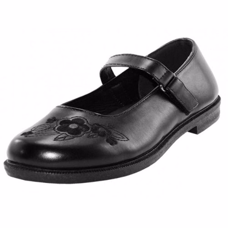 Girls' School Shoes - Black Size 4-7 Age 8-12 Years