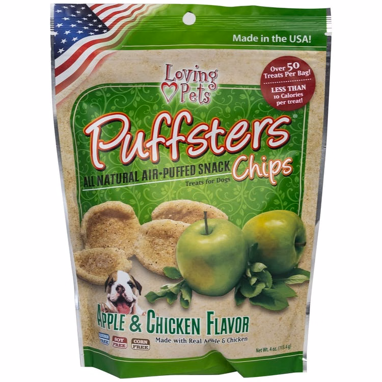 Dog Puffsters Chips - Apple & Chicken Flavor