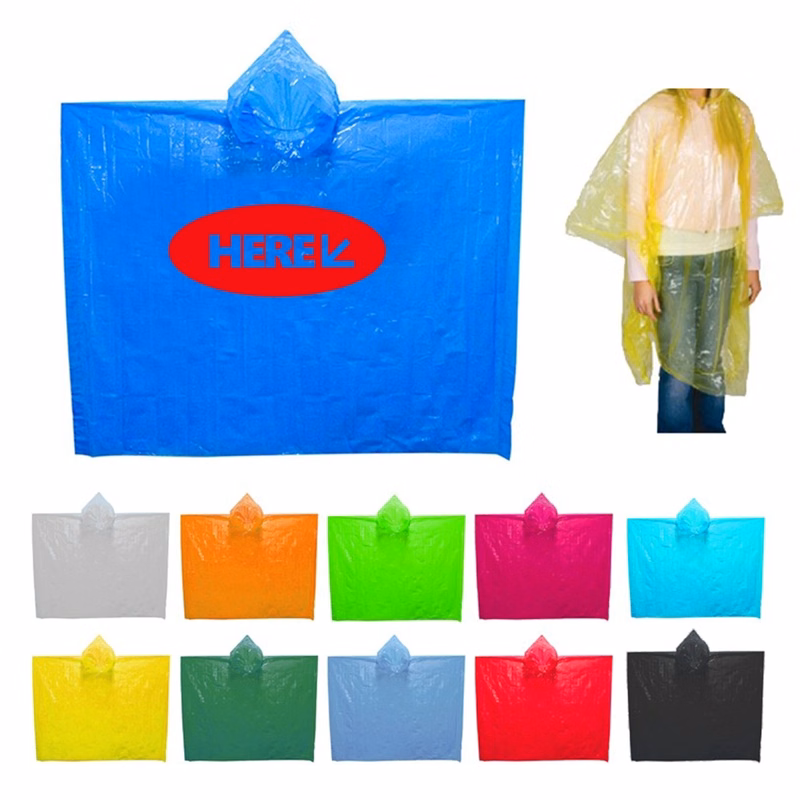 MOQ 50 PCS Disposable Poncho Raincoats for Man and Women