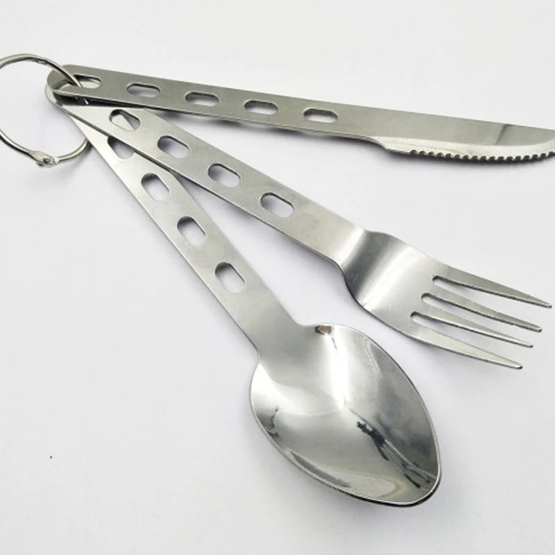 Stainless Steel Tableware Set With Keychain 1