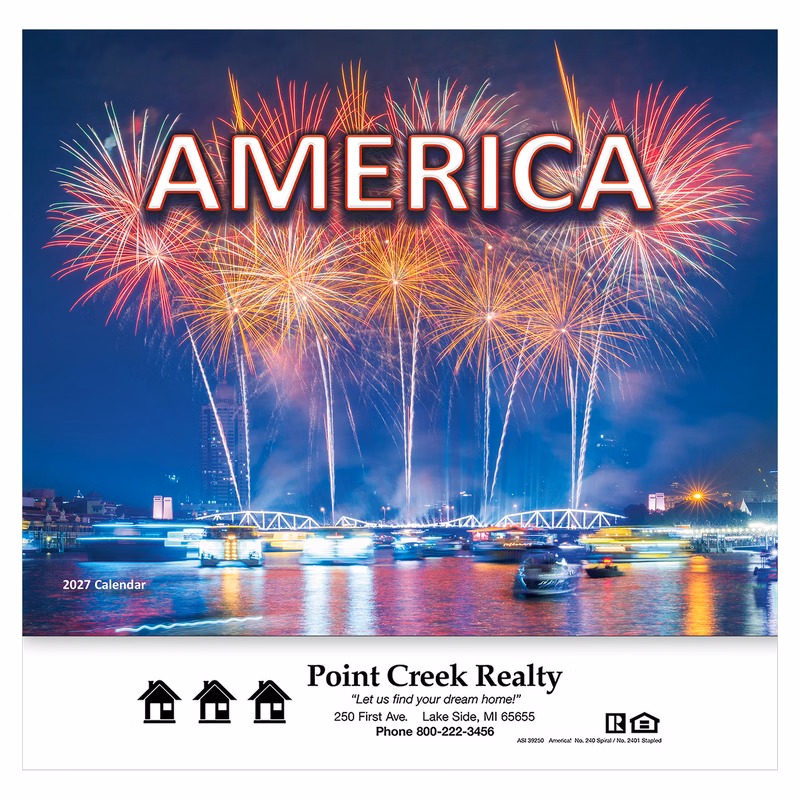 America! Wall Calendar: 2027 Stapled