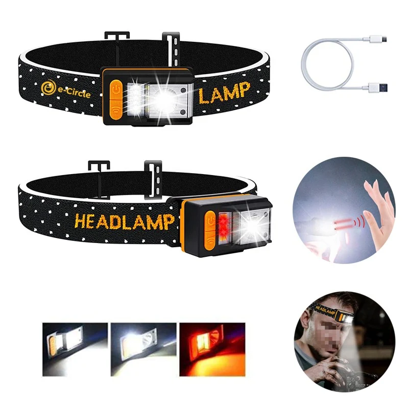Sensitive Rechargeable Head Flashlight Lamp 1