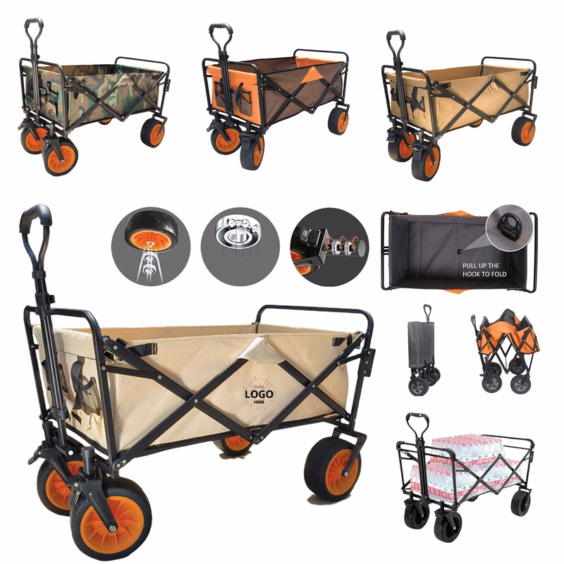 Collapsible Wagon Cart Heavy Duty Folding Trolley
