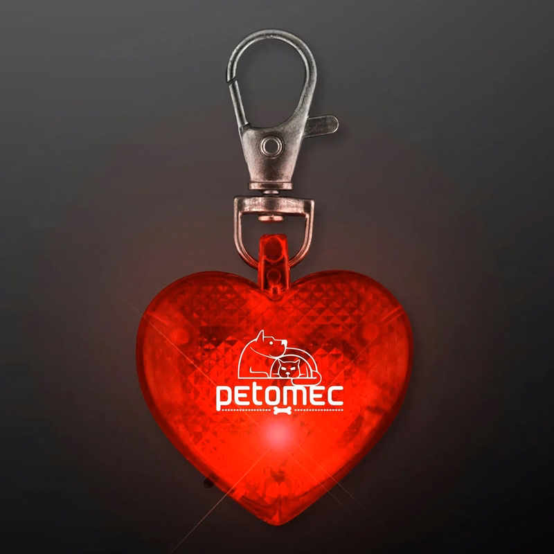 Blinking Heart Dog Light and Keychain