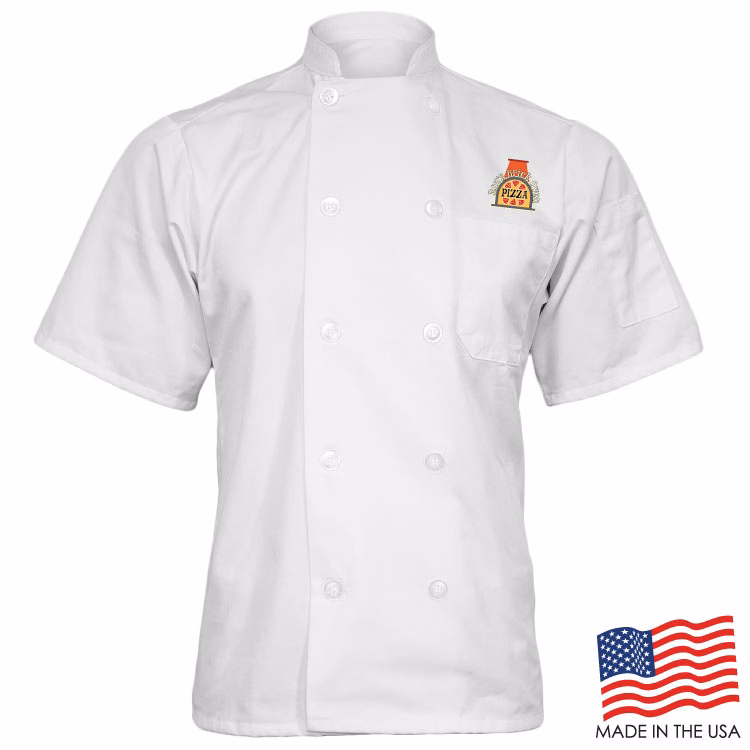 Classic Chef Coat with Short Sleeves (FULL COLOR LOGO)