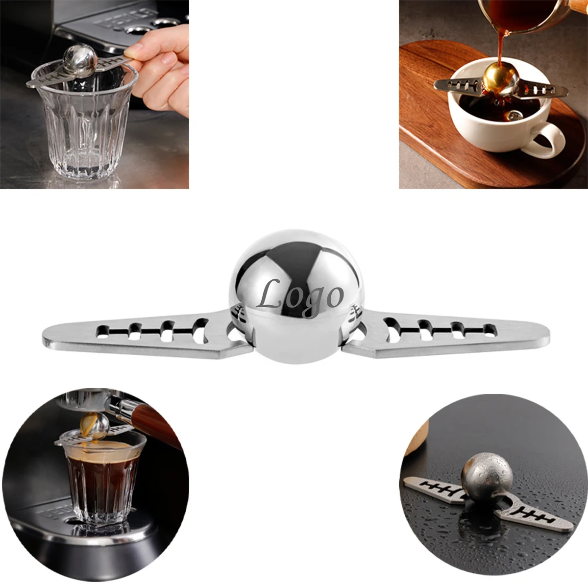 Stainless Steel Ice Ball Pour-Over Holder 1