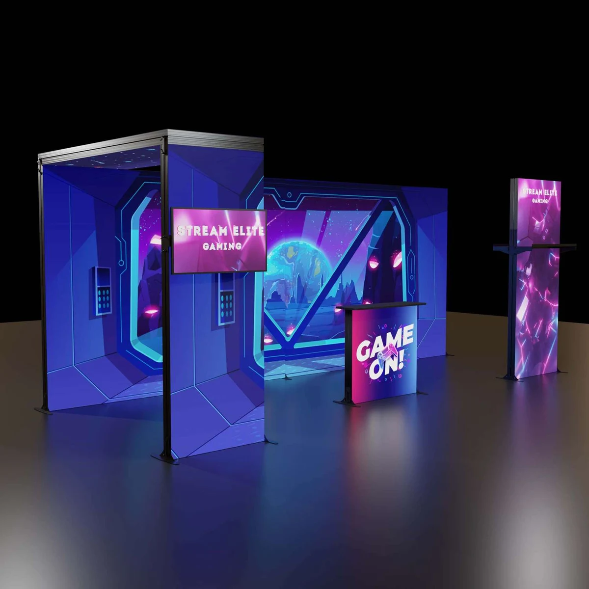 8'H Astra Plus Modular Booth Kit 3 1
