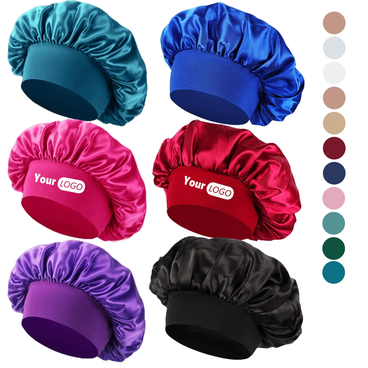 MOQ50 Baby Elastic Wide Band Hair Bonnet 1