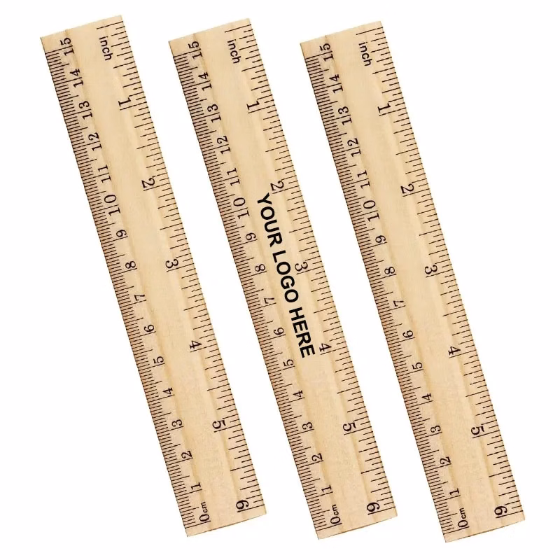 Custom 6 Inch Wooden Ruler