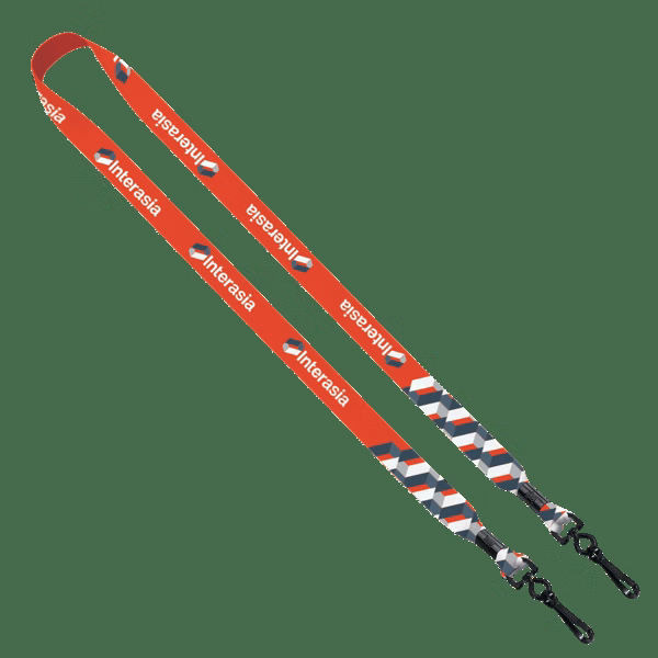 3/4" 2-Ended Dye-Sublimated Lanyard with Metal Crimp and Metal Swivel Snap