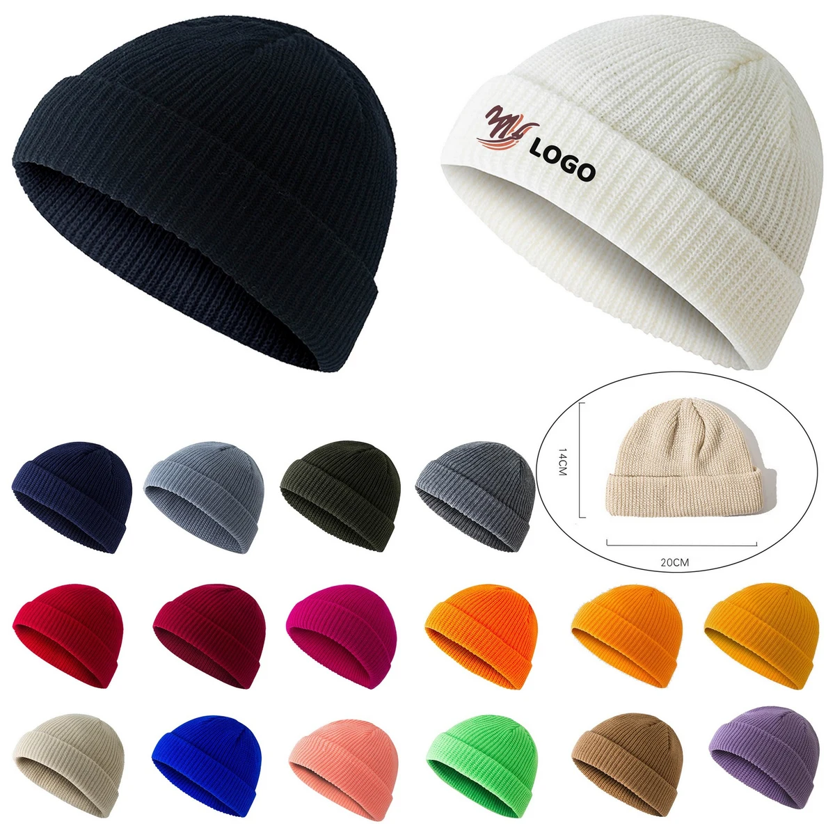 Unisex Short Knit Beanie Cap 1