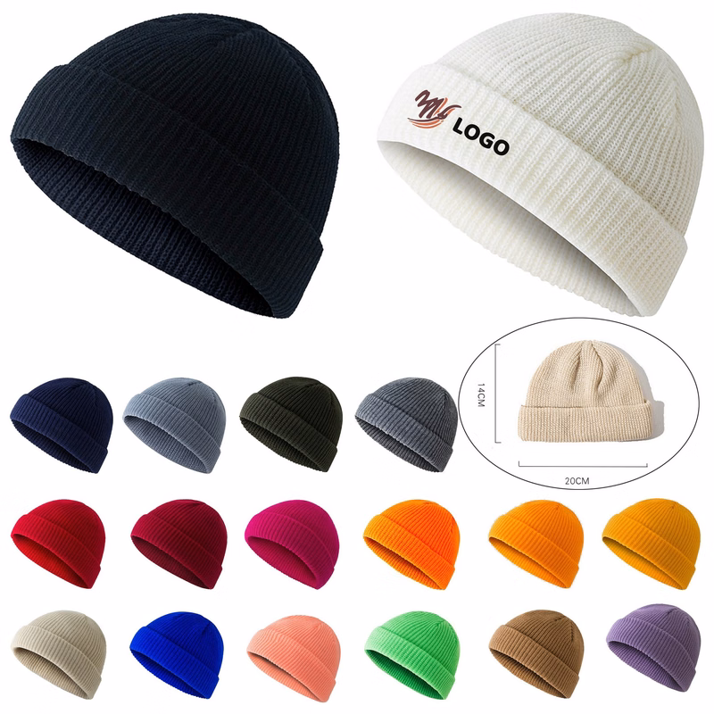 Unisex Short Knit Beanie Cap