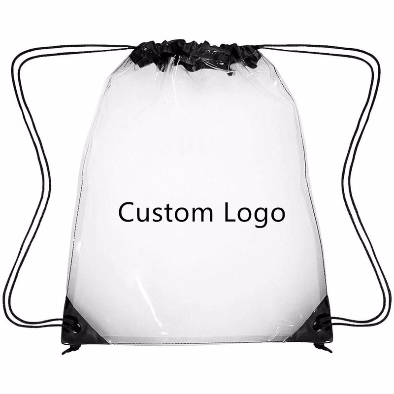 Clear PVC Drawstring Backpack / Bag