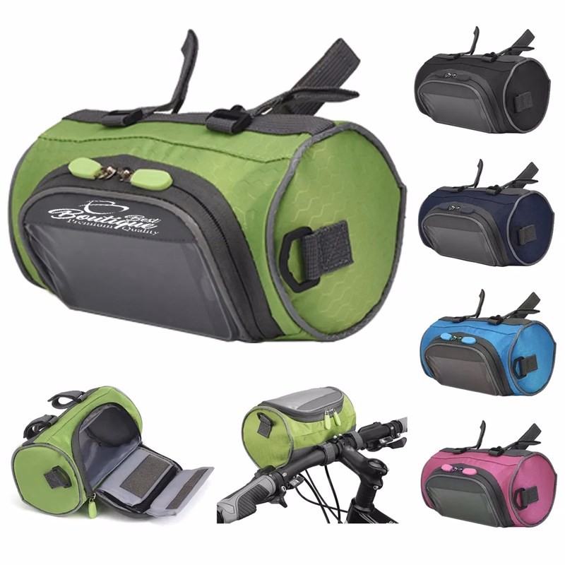 Large Capacity Outdoor Bike Handlebar Bag With Touch Screen