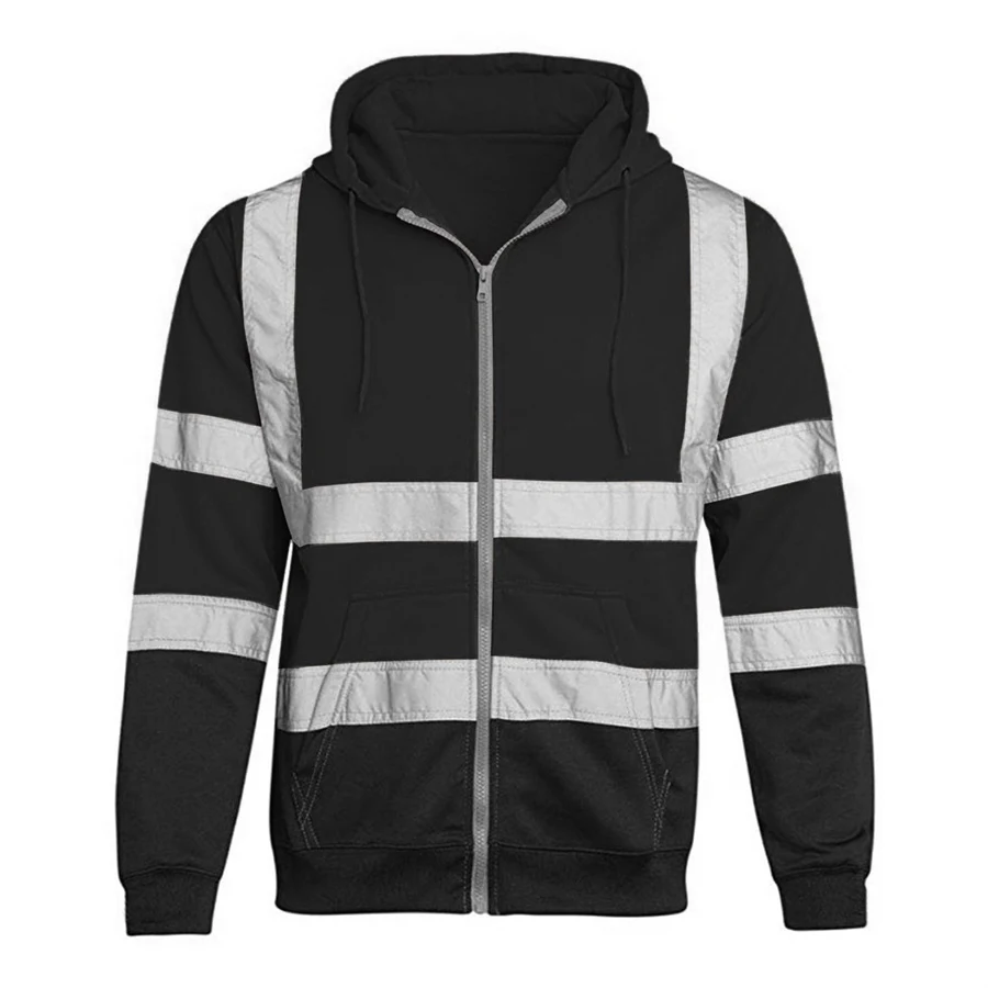 VISIPRO Reflective Colorblock Safety Full-Zip Hoodie - 280G 1