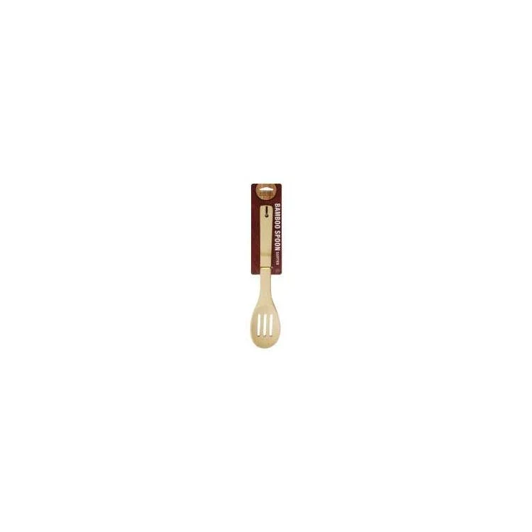Bamboo Slotted Spoons - 12" 1