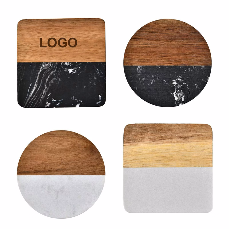 Wood and Ceramic Coaster