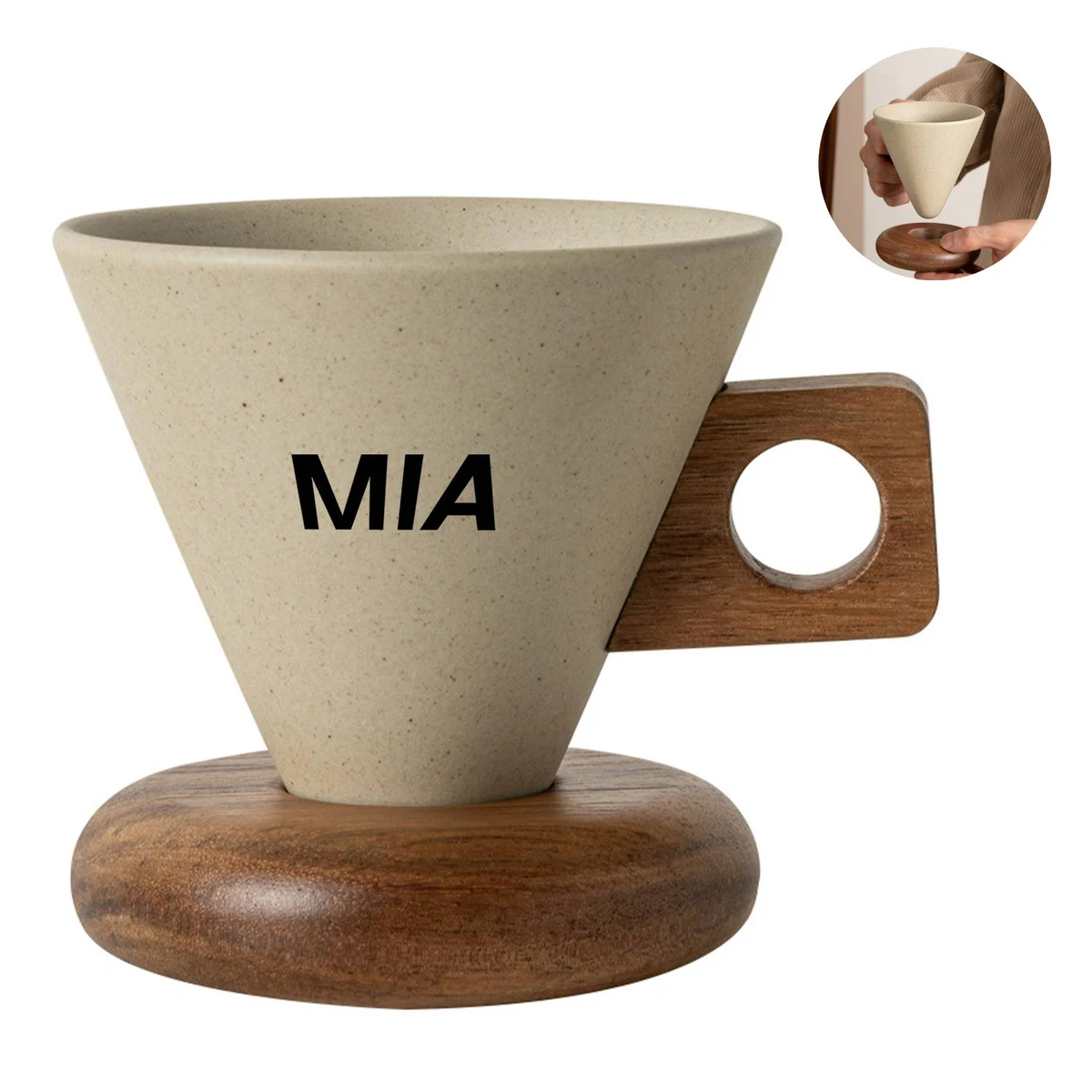 8.5oz Retro ceramic coffee cup set 1