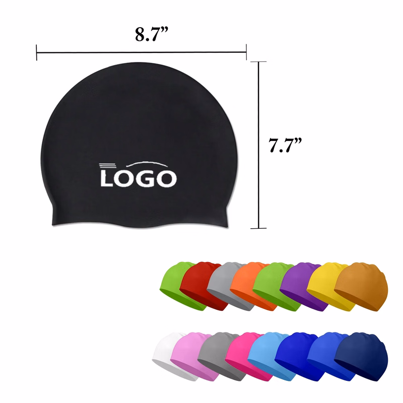 MOQ50 50g Silicone Waterproof Swimming Cap Unisex