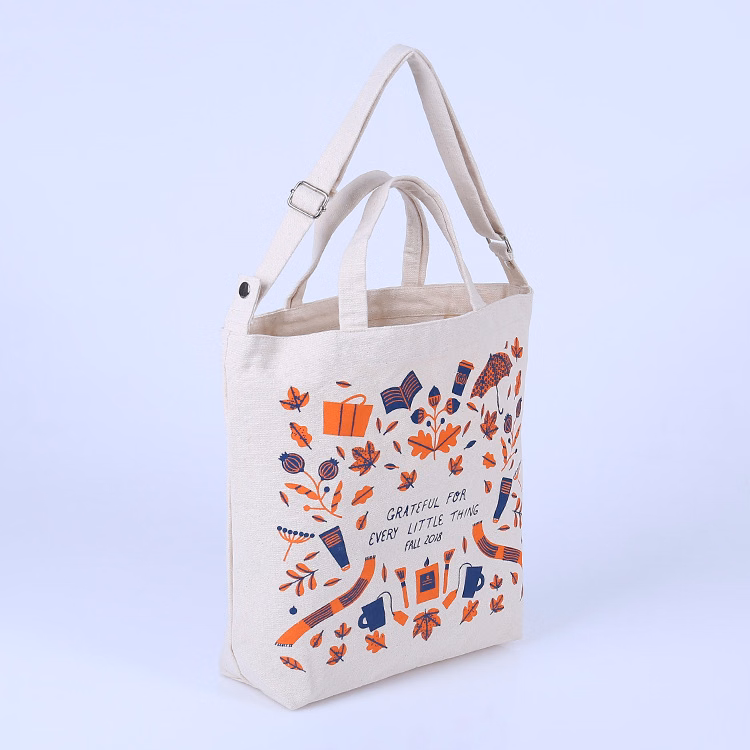 Canvas Grocery Shopping Tote Bag Single Shoulder Bag Daily Casual Bag