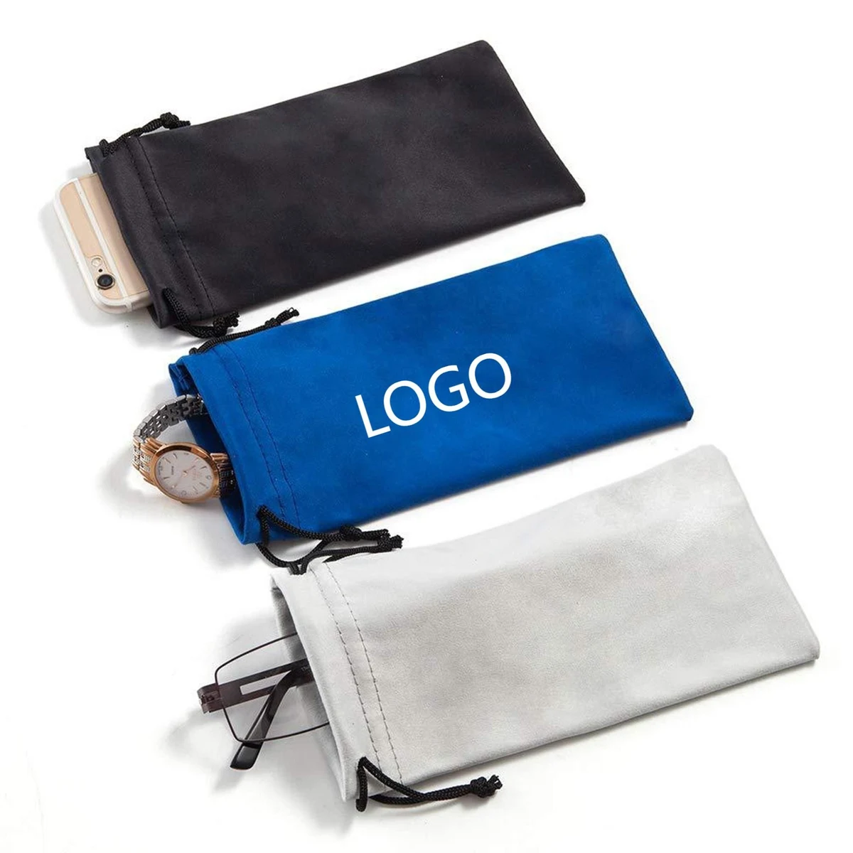Microfiber Eyeglass Sunglasses Gadgets Cleaning & Storage Pouch 1