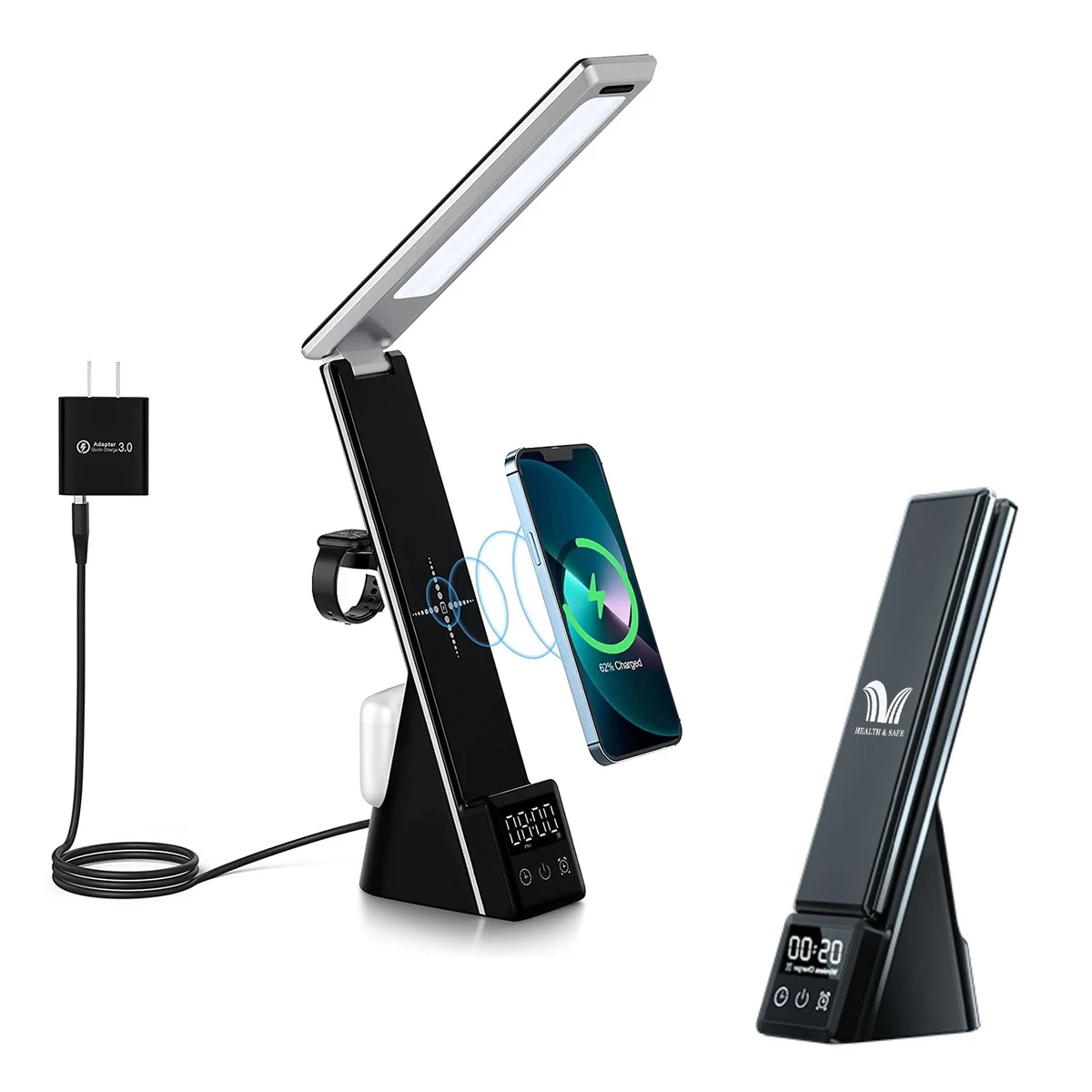 3 in 1 Folding Desk Lamp with Wireless Charger 1