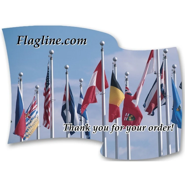 USA Made Premium UV Window Micro-Suction Cling Decal (4"x5.5") Flag Shape 1
