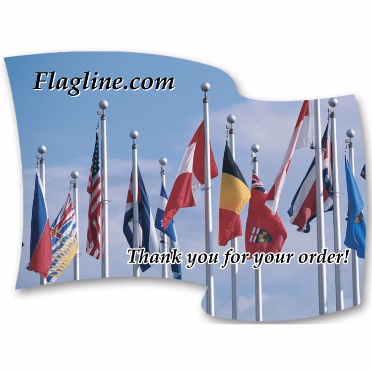 USA Made Premium UV Window Micro-Suction Cling Decal (4"x5.5") Flag Shape