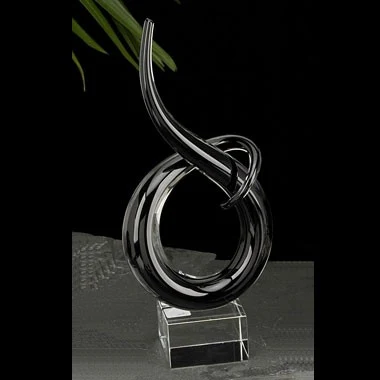 14" Black spiral Crystal Award 1